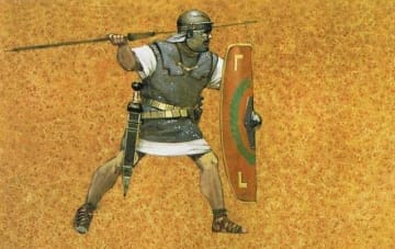 romain au combat